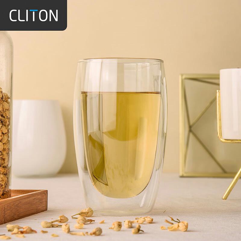 CLITON 450ml Double-Wall Glass Mug