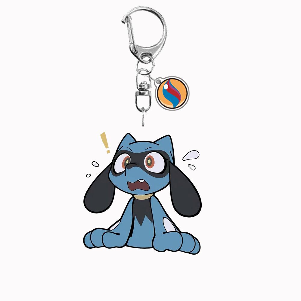 

Anime Zeraora Lucario Riolu Lucarionite Acrylic Car Motorcycle KeyChain Decoration School Bag Pendant Fan Peripherals gifts