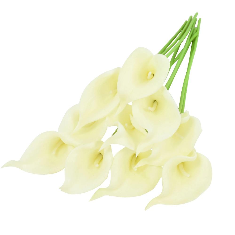 5/10Pcs Artificial Flowers Calla Lily Real Touch Tulip Flower Bouquets For Wedding Bride Home Vase Decoration Fake Plants Gifts