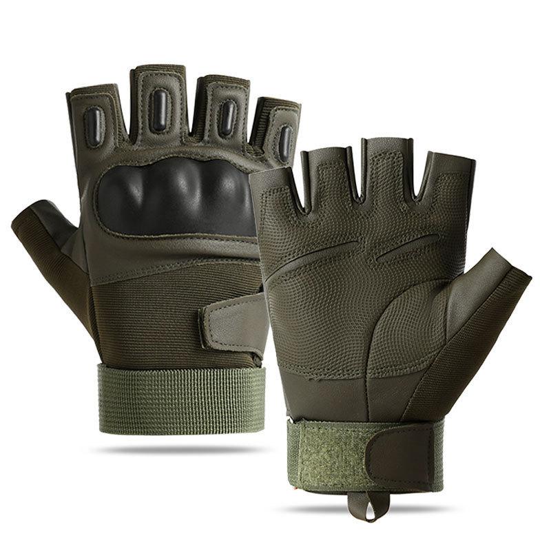 Half finger tactical gloves men's and women's autumn and winter fighting sports cycling fitness anti-cut outdoor non-slip field Korean version gloves