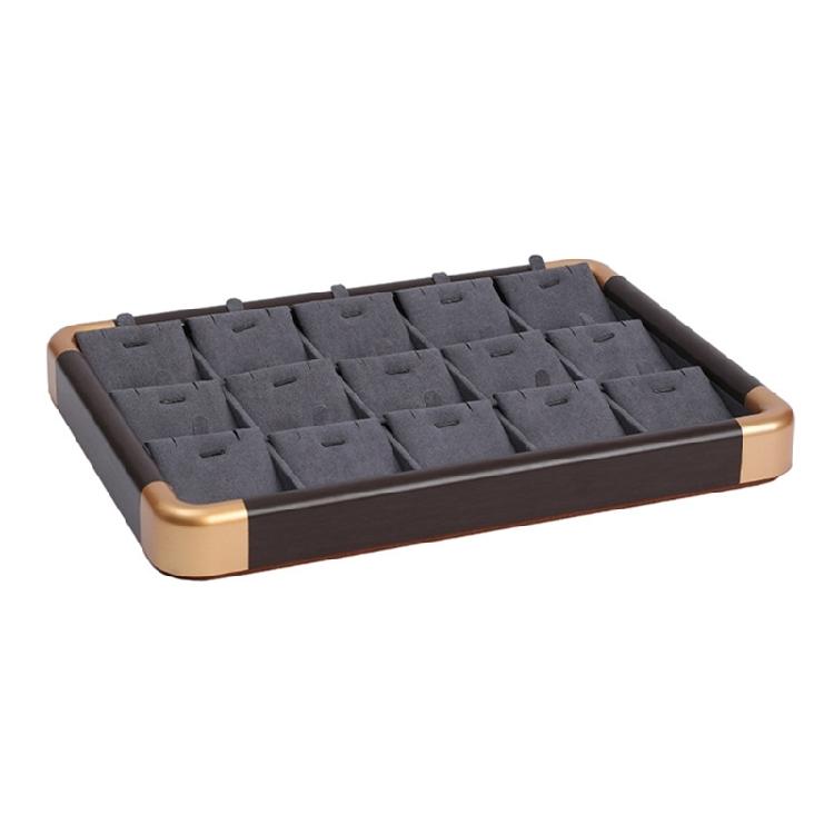 Jewelry Display Tray with Protective Velvets Lining Jewellery Holder Accessory Presentation Stand for Home or Shop Use