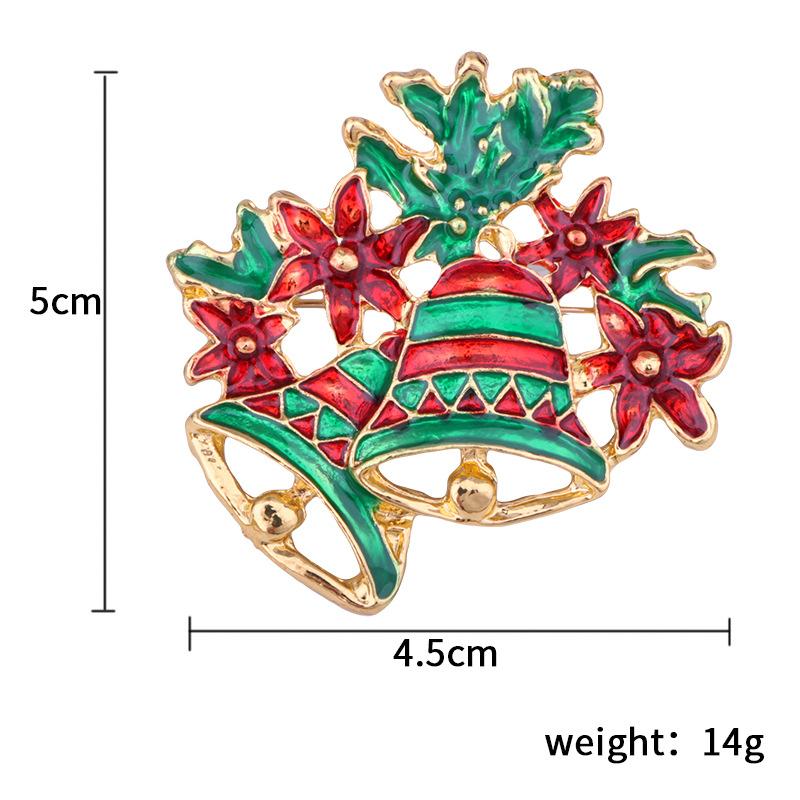 Weihnachtsbroschen Set Baum Weihnachtsmann Schneemann Schlittenglocke Stiefel Anstecknadel für Weihnachts-Pullover Dekoration Körperaccessoires