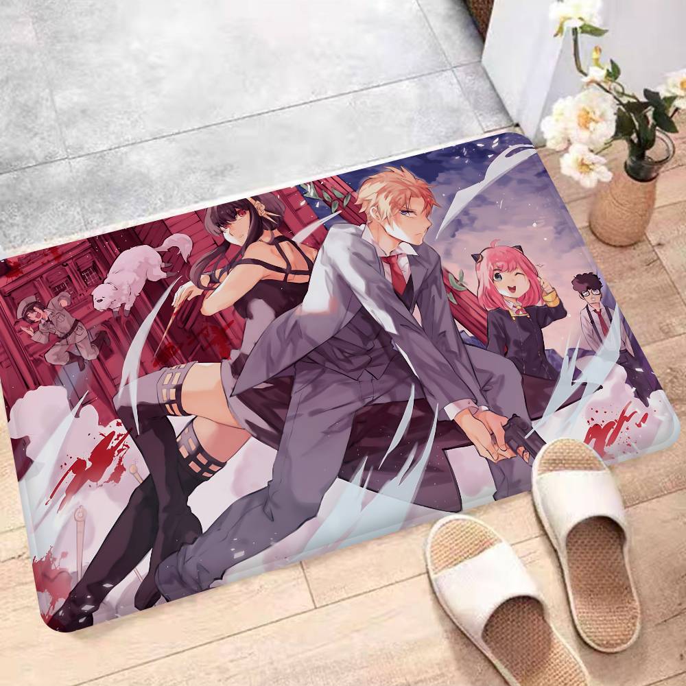 Anime Spy X Family Entrance Door Mat Nordic Style Home Doormat Bathroom-Toilet Mats Bedroom Hotel Decor Mat