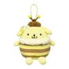 Hatayama Shoji Sanrio Mini Mascot Small Creature Pom Pom Purin Bee Stuffed Mascot with Ball Chain Keychain Character Stuffed Toy Approximately Total
