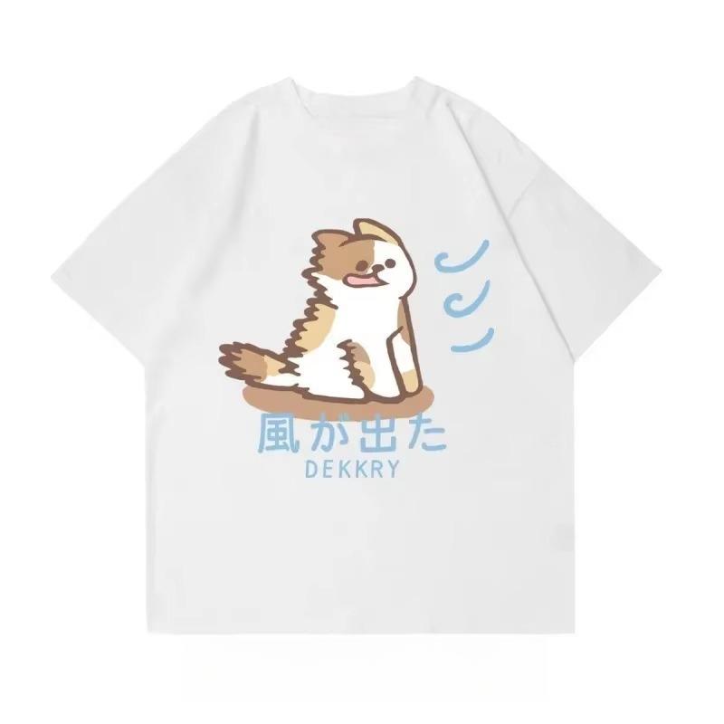 2026 Funny New Kitten Puppy Cartoon Women and men T-shirt Top Harajuku Streetwear Y2k Fashion Kawaii Clothes Cute Gra