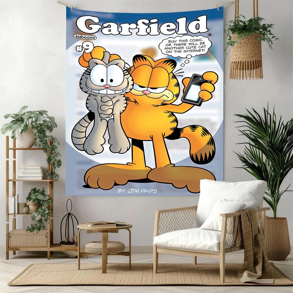 Garfield S Couch Adventure Wall Decor Tapestry Art For Pet Memorial Birthdaywedding Party Backdrop Family Gift