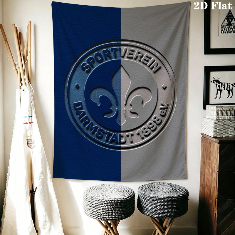 SV Darmstadt 98 Wall Tapestry Aesthetic Wall Hanging Printed Fabric Blanket Decorative Tapestries for Bedroom Living Room Home Decor