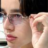 Unisex Trendy Square Irregular Glasses Small Frame Narrow Frame Retro Style Optics For Fashionable Eye Wear