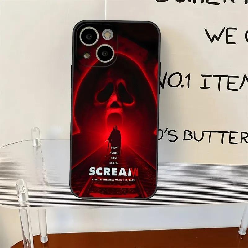 Ghostface Horror Scream Art Phone Case For iPhone 16 15 14 13 12 11 Pro Max XS X XR 7 8 SE Back Cover