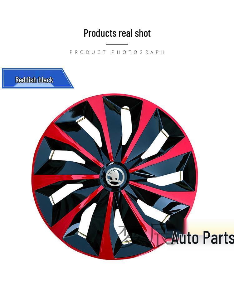 Compatible 14" Wheel Hub and Tire Caps for Volkswagen Skoda Fabia/Rapid Steel Rims