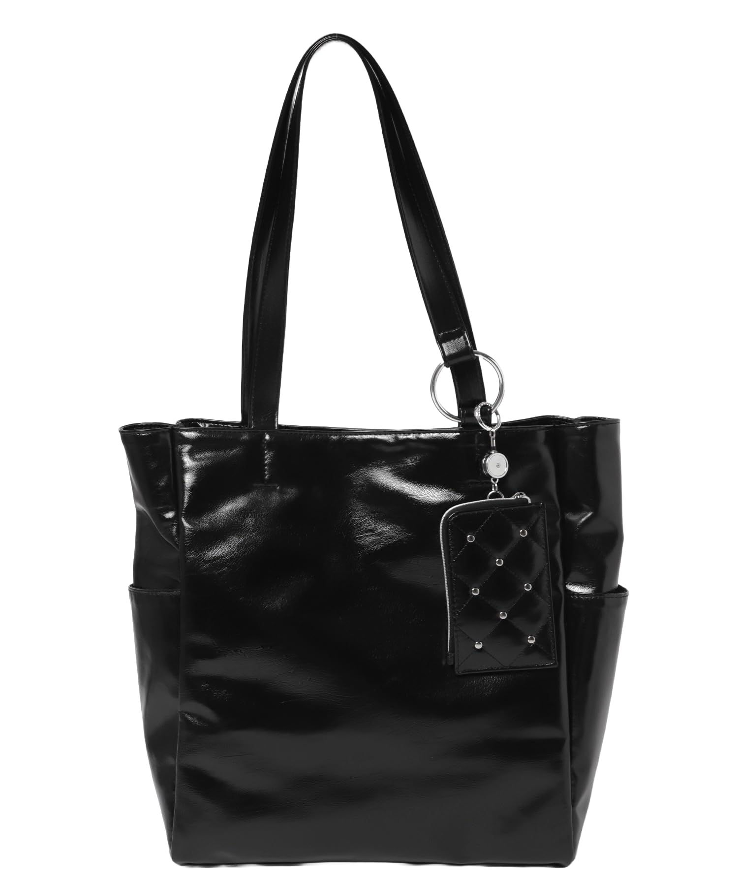 

WEGO Tote Bag with Reel Pass A4 Large Tote Shoulder Perfect for Commuting to Work or Size Black Case, Size, Bag, Bag, Storage, School, Gift, Women s, чорний