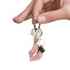 Porte-clés Pendentif Lèvres Strass Diamant Lèvres & Rouge à Lèvres Charme de Sac Scintillant