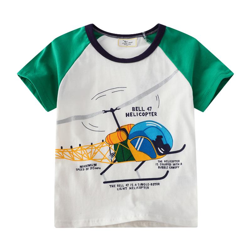 2026 Summer Boys Short Sleeve Round Neck T-shirt - European and American Style 3T (90-95 CM)