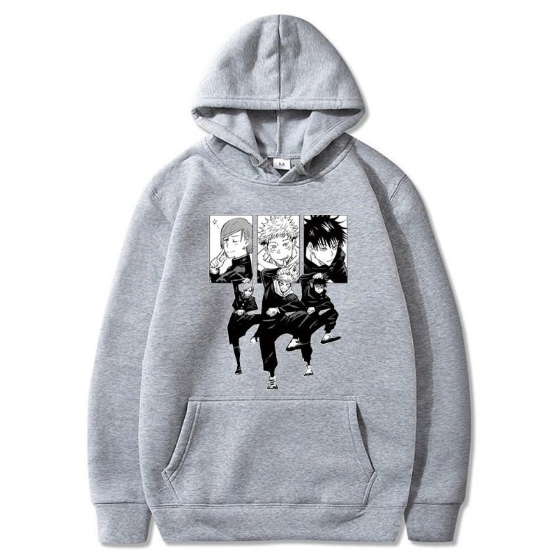 Anime Hoodie Jujutsu Kaisen Printed Sweatshirt Unisex Long Sleeve Pullover Casual Streetwear