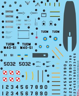 Tori Factory 1/72 Scale Modern Korean FA-50PL/FA-50M Conversion Set (for Academy Model Kits) Plastic Model Decal and Parts Set TF-B23