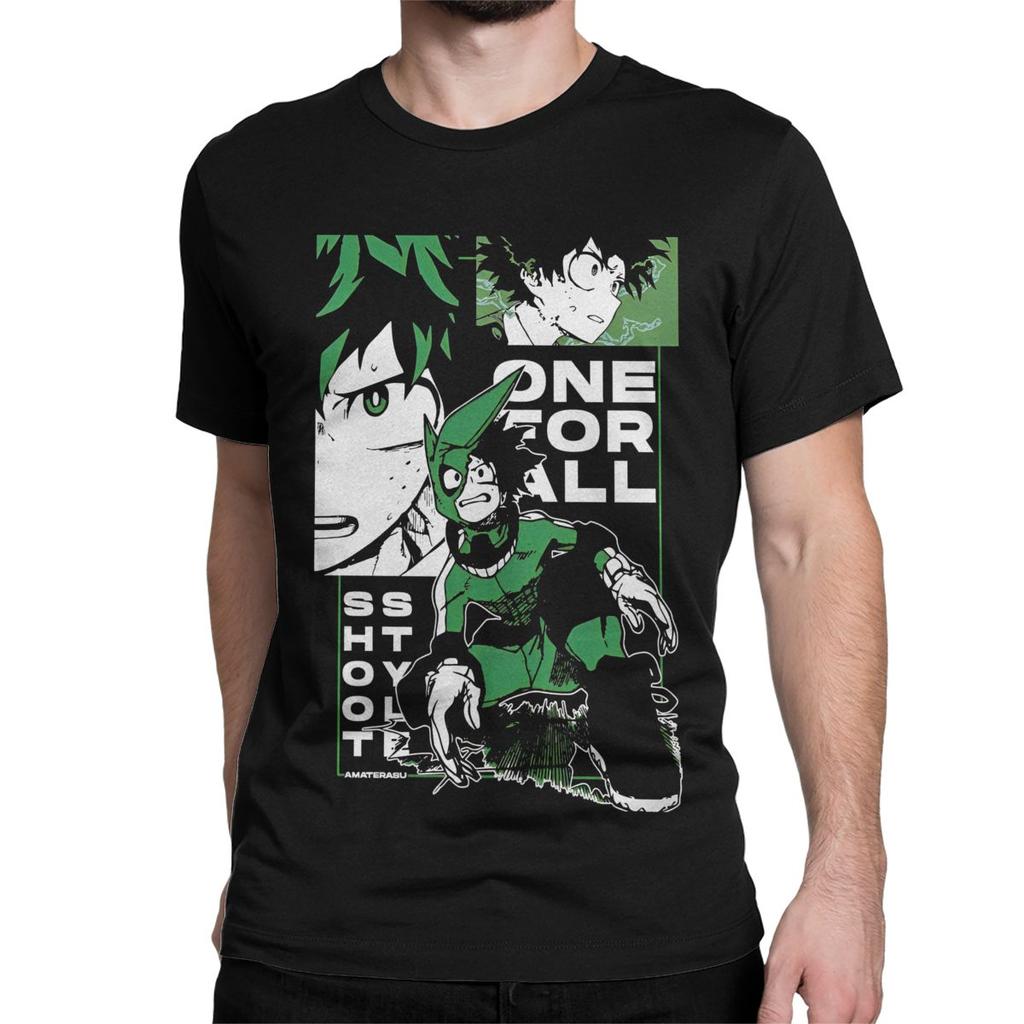 Men Women's My Hero Academia Izuku Midoriya T Shirt Japanese Anime 100% Cotton Tops Leisure Short Sleeve Tees Summer T-Shirts