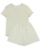 Moyora (Set-Up) Women'S Lounge Wear Short Sleeve T-Shirt + Shorts [Mint]