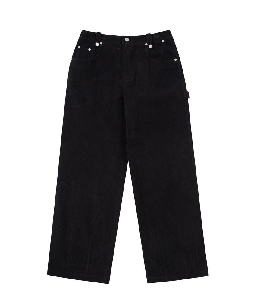 THEVINYLHOUSE Corduroy Pants Black (Vh2Dfupa11A)