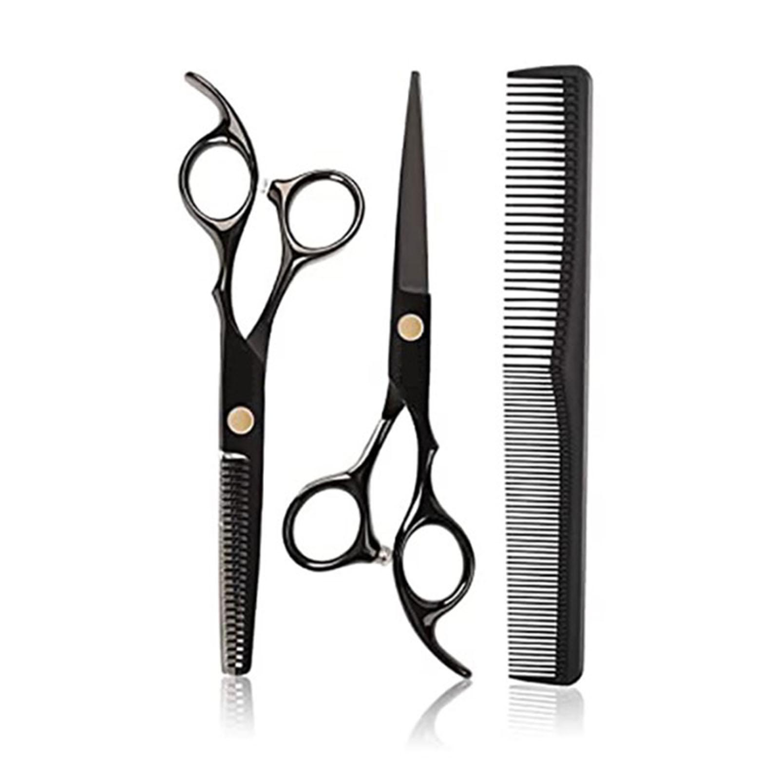 

Парикмахерский набор ножниц Острые из нержавеющей стали Профессиональный набор ножниц для стрижки для парикмахера Черный