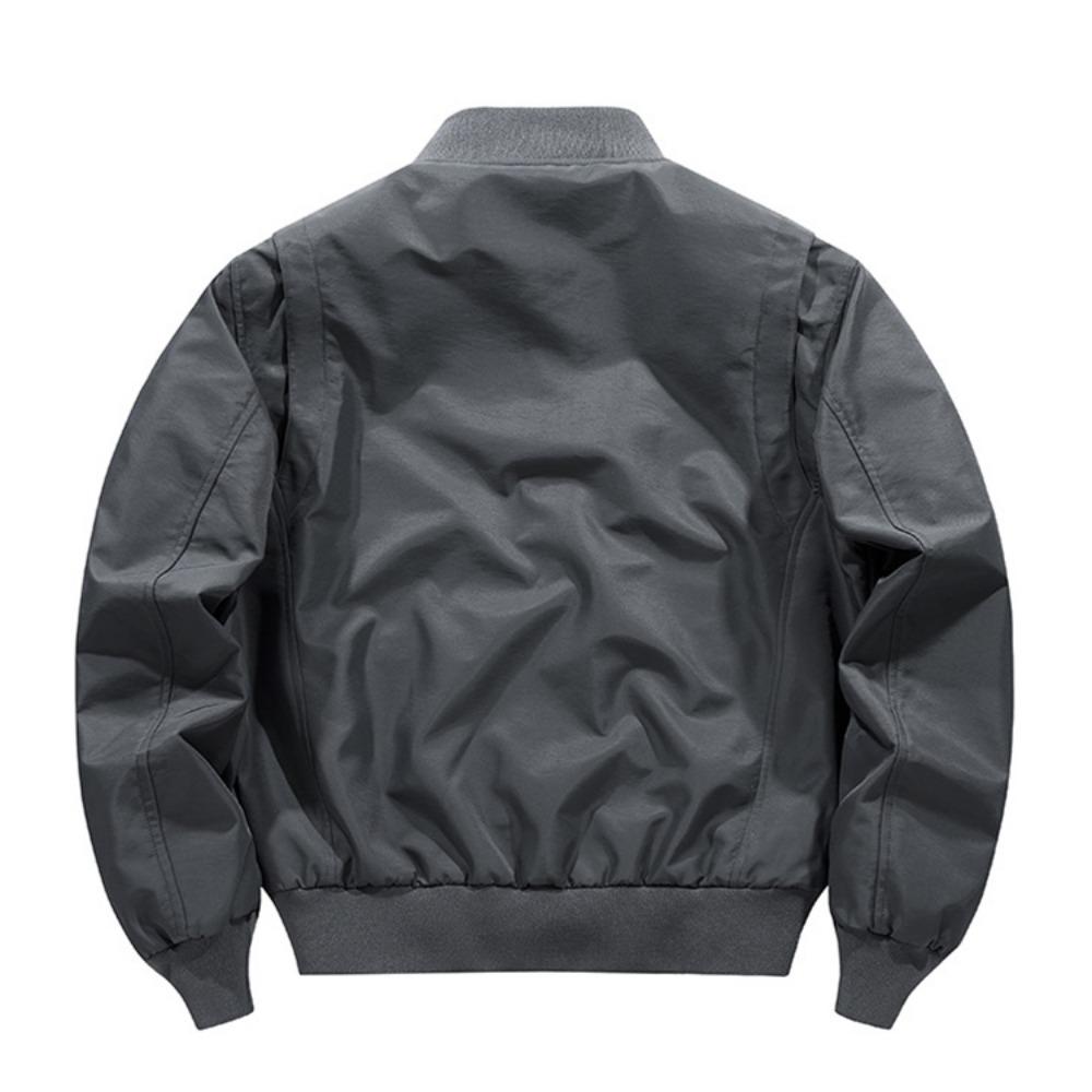 Jesień Nowa Kurtka Baseballowa dla Osób w Średnim i Młodym Wieku Męska Odzież Robocza Cargo Męska Kurtka na Zamek z Wieloma Kieszeniami Styl Podstawowy Odzież Męska