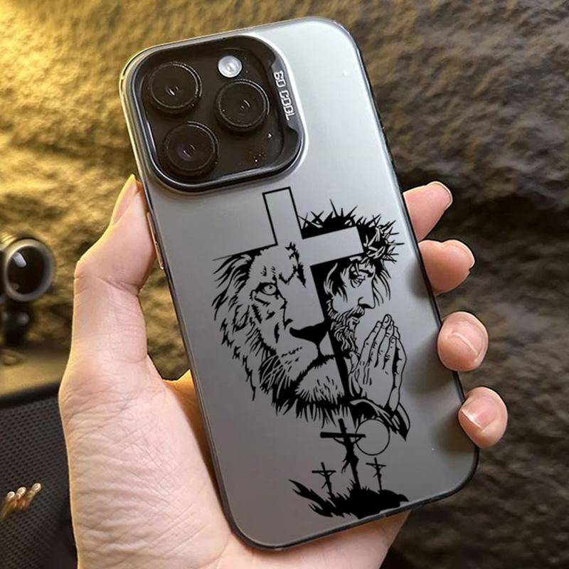 Case for Xiaomi Note 14 12 13 11 10 Pro Plus 5G 10S 11S 12S Cross Pattern Bicolor Lion Phone Cover For Redmi 12 12C 13C 14C 4G