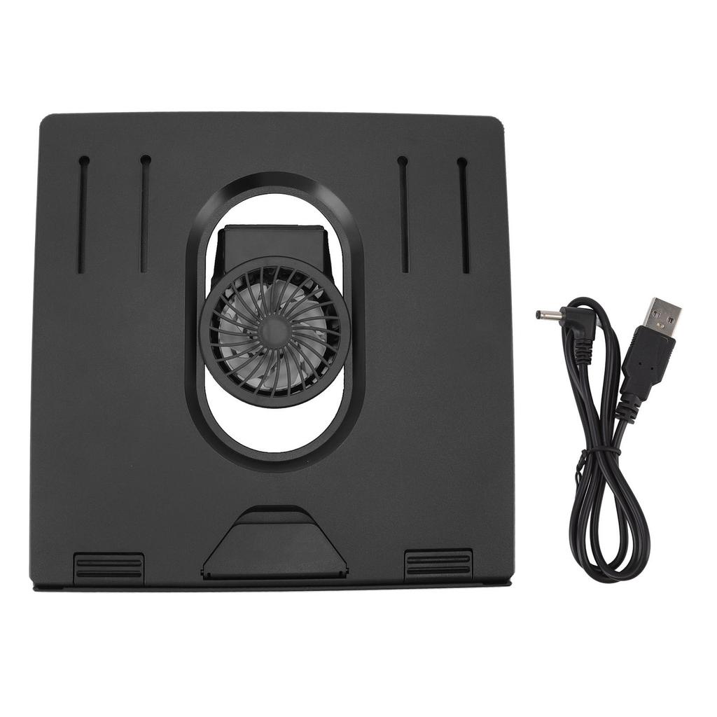 Laptop Cooling Stand 9 Level Adjustable Foldable Desktop Laptop Stand Dual Phone Stand Cooling Fan