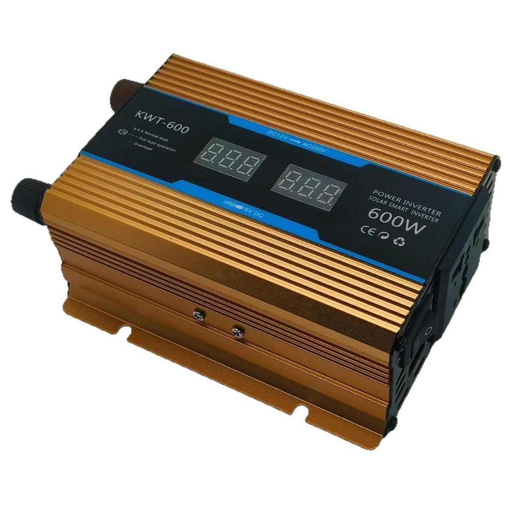 1200W/2000W High-Power Modified Sine Wave Inverter with Dual Display, 12V to 220V Converter