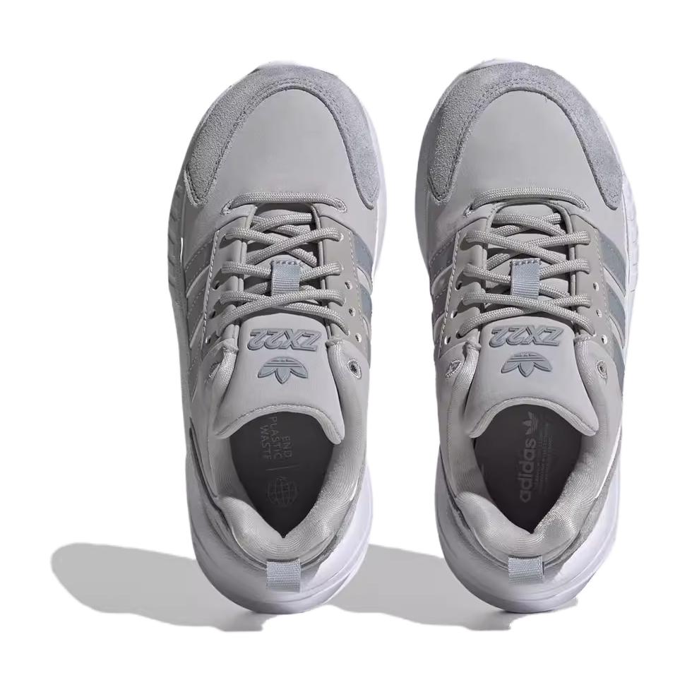 Adidas Originals ZX 22 Soft Comfortable Non-Slip Wear-Resistant Casual Shoes Kids Sneakers Gray HQ1583