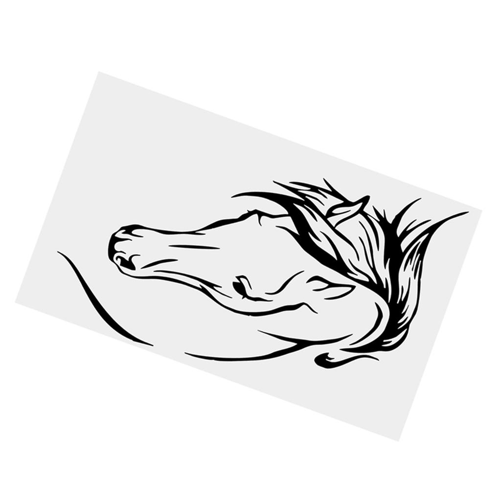 Schwarzer PVC Wandaufkleber Pferd Vinyl Kunst Aufkleber Heim Arbeitszimmer Dekoration Abnehmbar