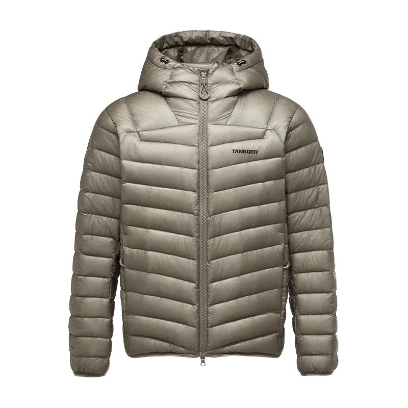 Men s Lightweight Hooded Goose Down Jacket L