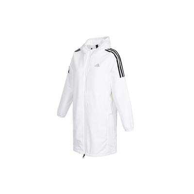 adidas Kurtka z kapturem wyściełana polarem do treningu sportowego Biała HG1848