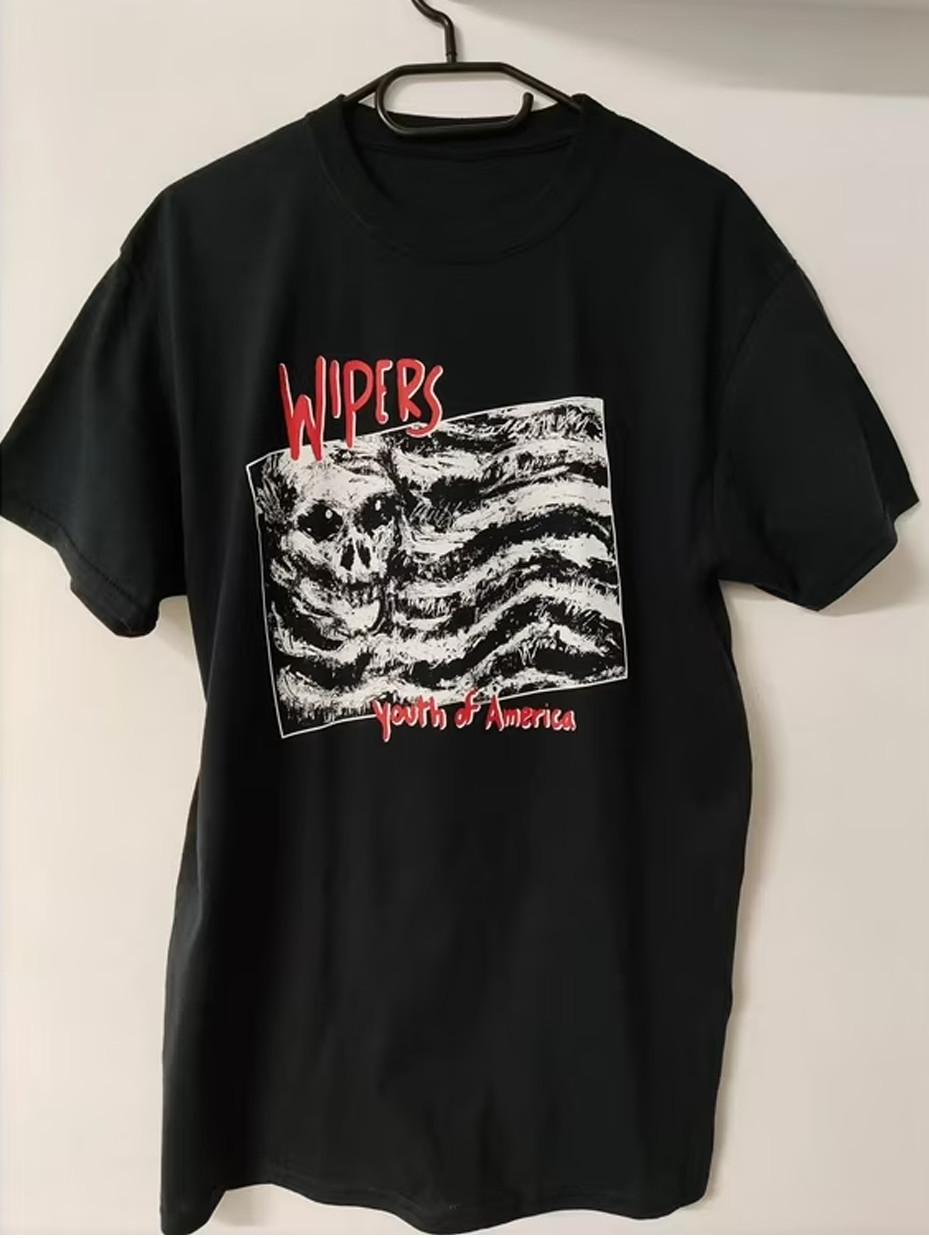 Vtg Wipers Band Concert Heavy Cotton Black Full Size Unisex Tee Shirt PP334 S