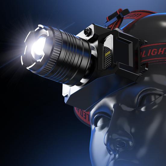 Smart Sensor Headlamp Work Light Control Outdoor LED Rechargeable Zoomable with Motion Fishing
