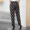 Plus Size Hose mit hoher Taille, Sommer, Vintage-Druck, elastische Taille, klassische gerade Hose für Damen