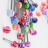 30 Pcs Multicolor Tounge Rings Bars 316L Surgical Steel Barbell Body Piercing Jewelry