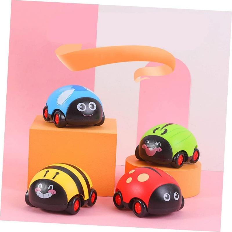 Ladybug Shaped Vehicle for Cognitive Pull Back Car Non Battery Powered Fun for Parent Interaction for Play and Decor