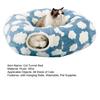Plush Cat Tunnel Bed with Hanging Balls Washable Indoor Kittens Donut Tunnel Toy Small Large Cats Pets Round Peekaboo Cave Play Tunnel Pet Supplies