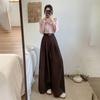 Old Money Style Womens Wide Leg Pants With Belt For Casual Chic Fashion