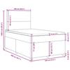 VidaXL Slatted Bed Base with Mattress Cream 120x200 Cm Fabric 3291245