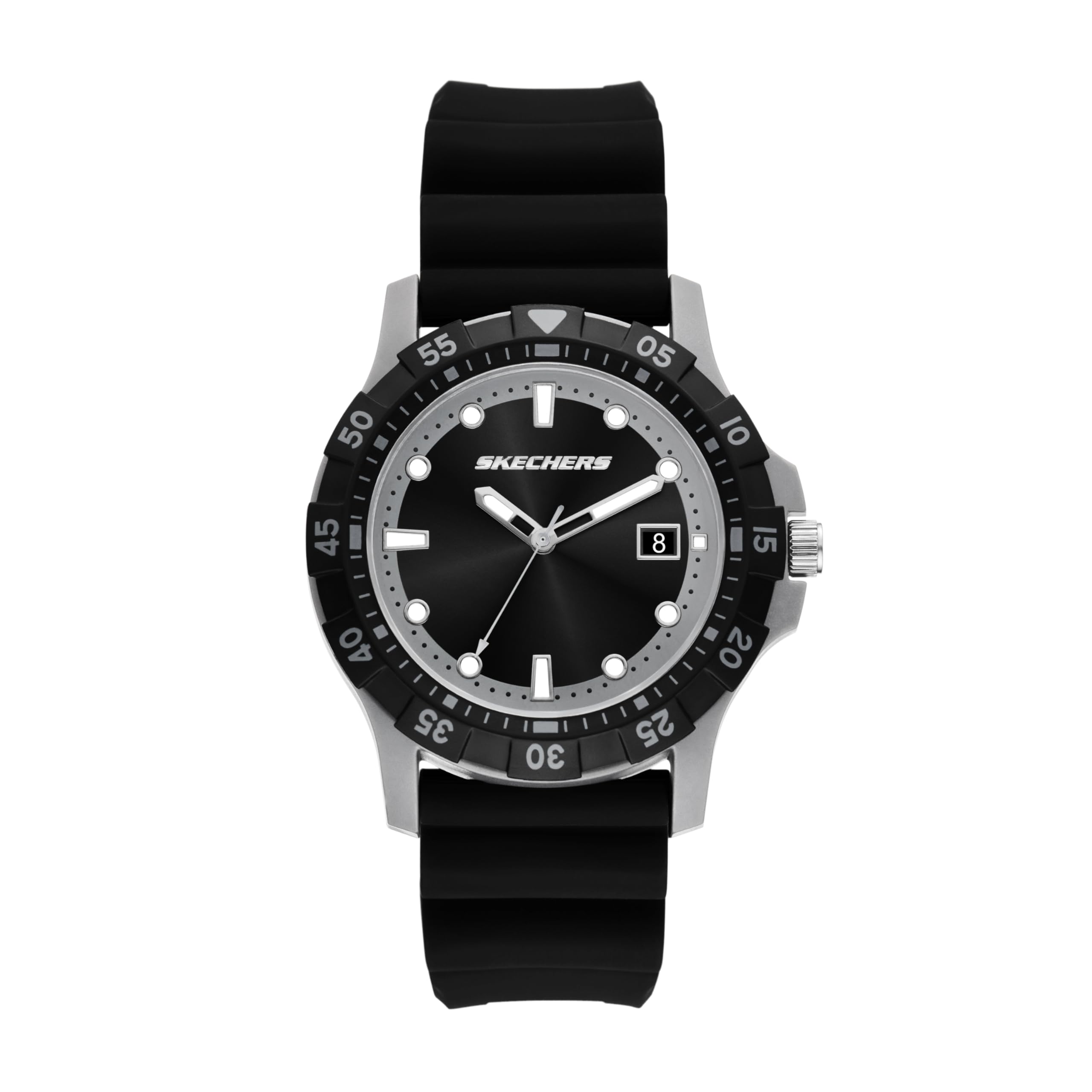 Skechers Analog Silicone Watch SR5286 Men s чёрный
