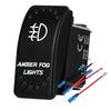 Waterproof White LED Rocker Switch for Light Bar Spot Lights 5P/7P ON-OFF-ON 12V/24V Heavy Duty for Car Boat Truck SUV 4x4 Hilux