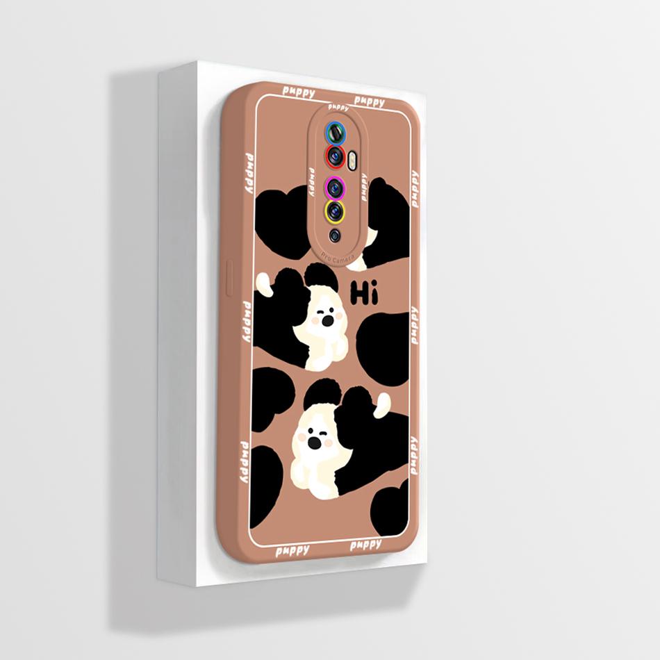 Quadratische Flüssigsilikonhülle für OPPO Reno 2 Reno2 2Z 2F Z F Linsenschutz Stoßfest Weiche Handyhüllen Rückseite Reno2F Reno2Z