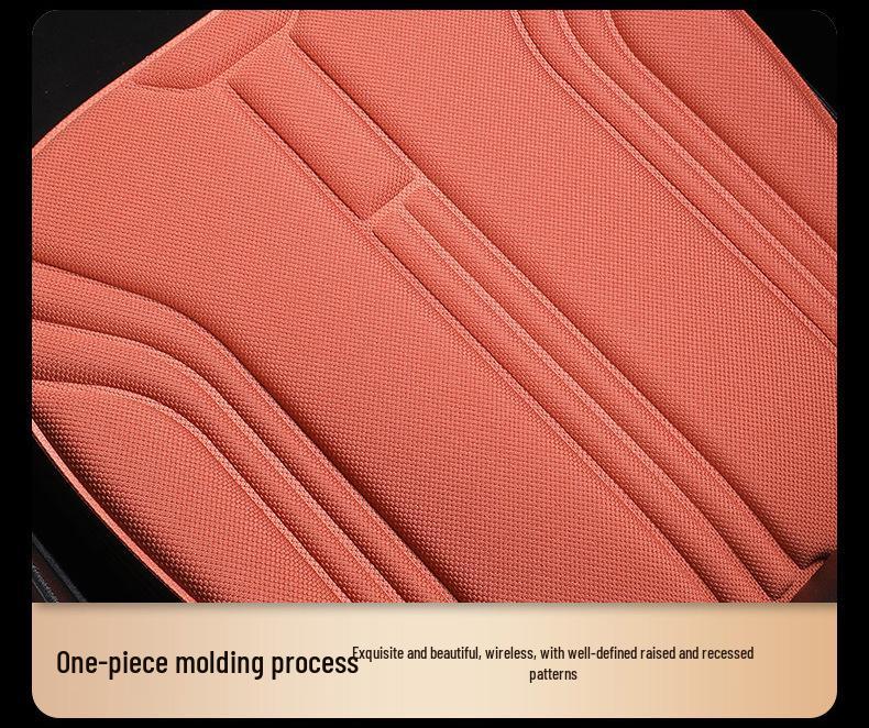 Three-Piece Seaweed Fiber Car Seat Cushion Set: Universal, Comfortable, Breathable, Non-Slip, All-Season Cover.