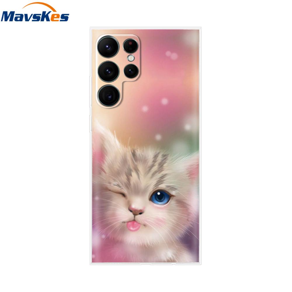 For Samsung Galaxy S22 Case S22 Ultra Transparent TPU Soft Silicon Cover For Samsung S22 Plus GalaxyS22+ Back Cases Phone Bumper
