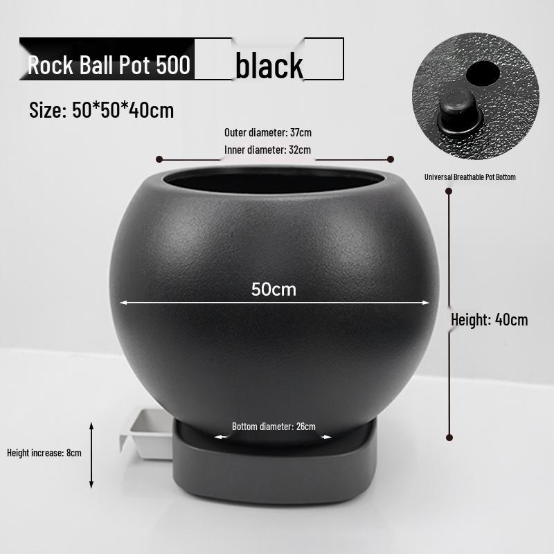 Nordic Spherical Resin Flower Pot - Versatile & Durable for Indoor/Outdoor Use, Large Diameter
