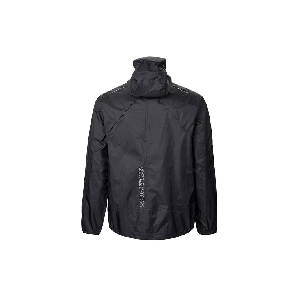 SALOMON Casual Loose Fit Hooded Zip Letter Print Jacket Men Jackets Black LC2134800