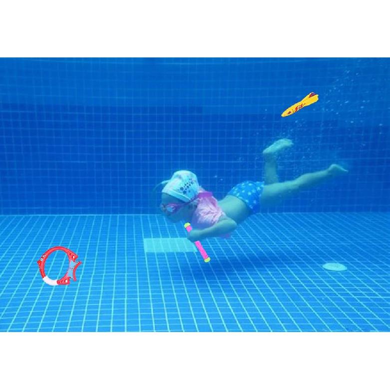 ZHFUYS Diving Pool Toy Underwater Swimming Throwing Diving Torpedo Shark,4 Pack