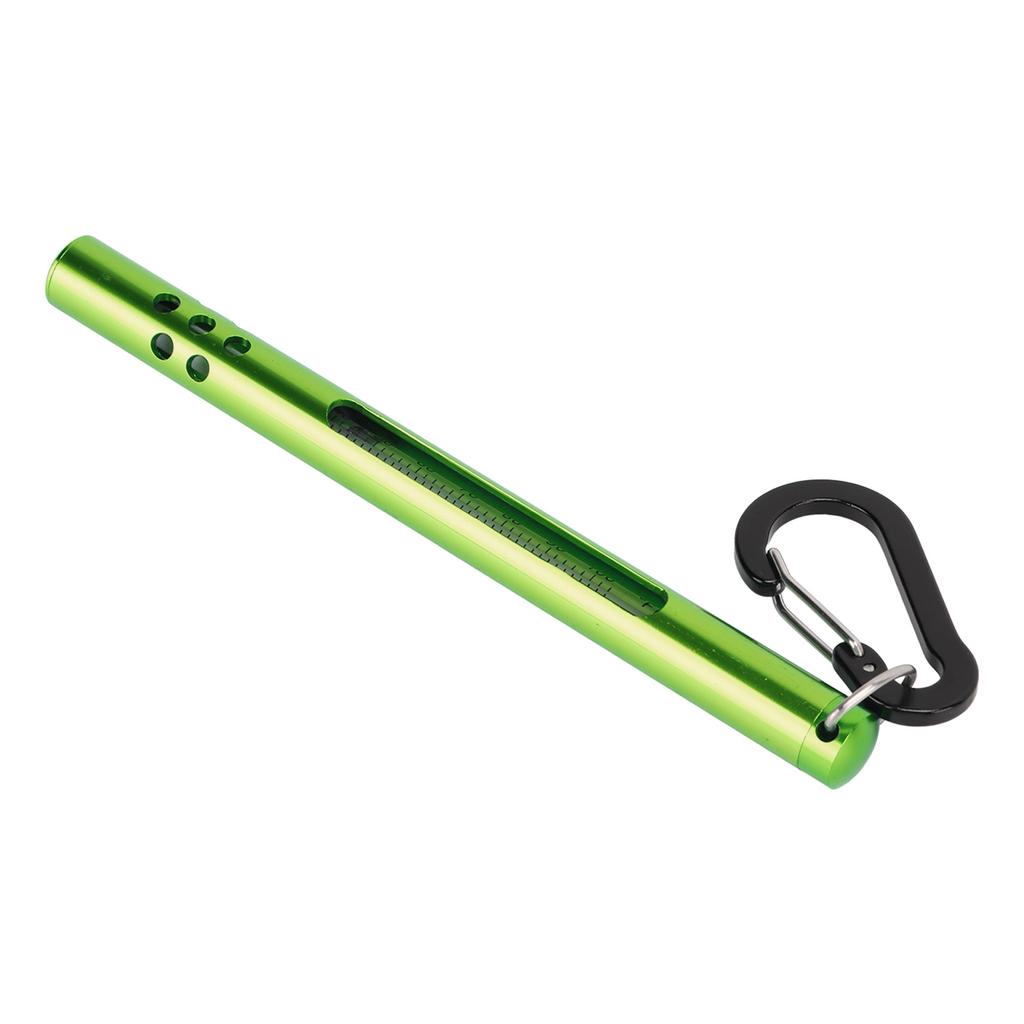 Fliegenfischen Wasserthermometer Bachwassertemperatur Messwerkzeuge mit Karabiner Grün