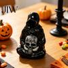 Handcrafted Sculpture for Indoor Tabletop Halloween Skull Light, Spooky Gothic Style Ornament, Waterproof Decorative Light Ornaments Garden Tabletops