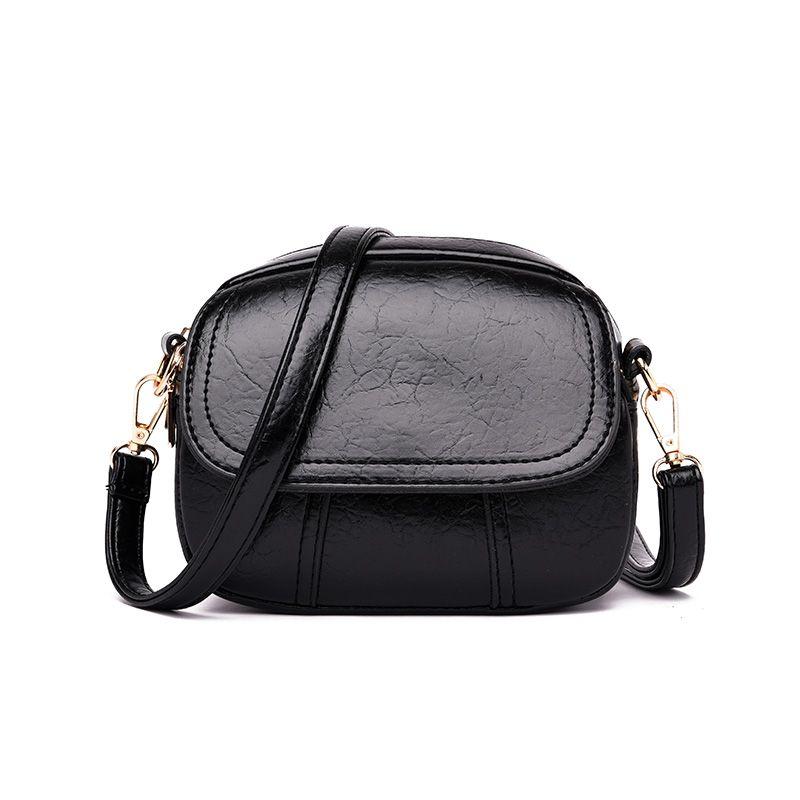 Mini Women's Bag 2025 New Fashion Retro Leather Texture Small Round Bag Shoulder Messenger Bag